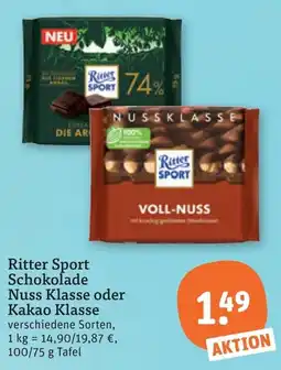 tegut Ritter Sport Schokolade Nuss Klasse Angebot