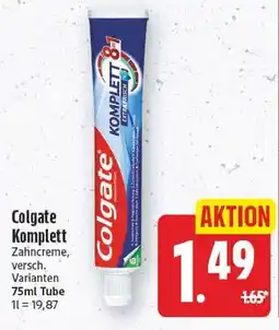 EDEKA Wucherpfennig Colgate Komplett Zahncreme Angebot