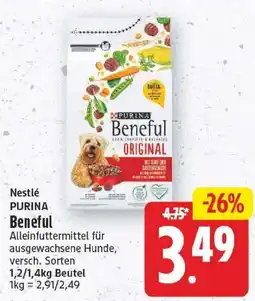 EDEKA Wucherpfennig Nestlé PURINA Beneful Alleinfuttermittel für ausgewachsene Hunde Angebot