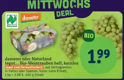 tegut demeter oder Naturland Bio-Weintrauben hell, kernlos Angebot