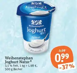 tegut Weihenstephan Joghurt Natur Angebot