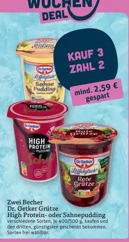 tegut Dr. Oetker Grütze High Protein- oder Sahne pudding Angebot