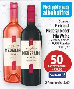 EDEKA Wucherpfennig Spanien Freixenet Mederaño oder Mia Weine Angebot