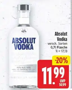 EDEKA Wucherpfennig Absolut Vodka Angebot