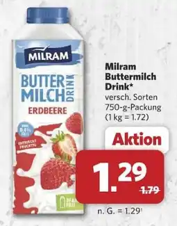 Combi Milram Buttermilch Drink Erdbeere Angebot