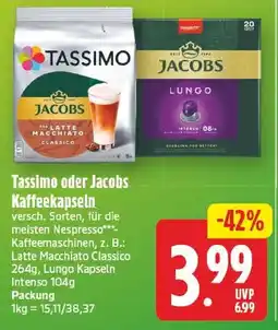 EDEKA Wucherpfennig Tassimo oder Jacobs Kaffeekapseln Angebot