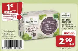 Combi Bünting Tee Heimische Bio Abendkräuter Angebot