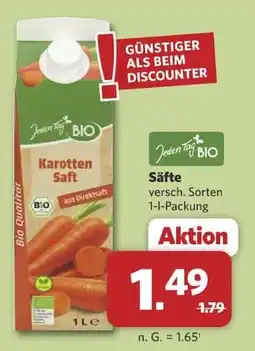 Combi Jeden Tag BIO Karotten Saft Angebot