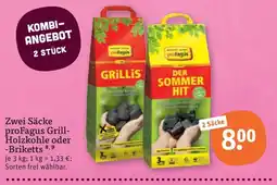 tegut proFagus Grill-Holzkohle oder -Briketts Angebot