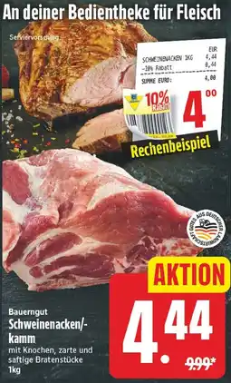 EDEKA Wucherpfennig Bauerngut Schweinenacken/-kamm Angebot