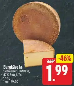 EDEKA Wucherpfennig Bergkäse 1a Schweizer Hartkäse Angebot