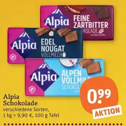tegut Alpia Schokolade Angebot