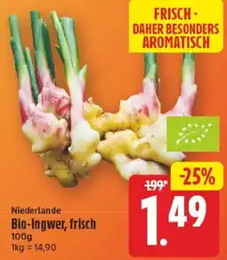 EDEKA Wucherpfennig Bio-Ingwer, frisch Angebot