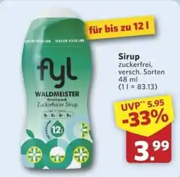 Combi fyl WALDMEISTER Zuckeroer Sirup Angebot