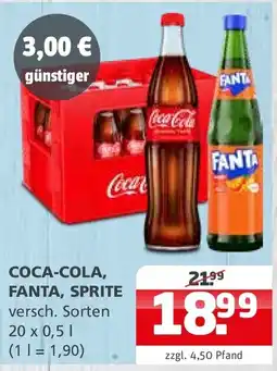Getränke Quelle COCA-COLA, FANTA, SPRITE Angebot