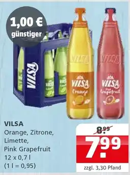 Getränke Quelle VILSA Orange, Zitrone, Limette, Pink Grapefruit Angebot