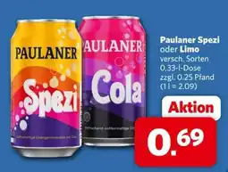 Combi Paulaner Spezi oder Limo Angebot