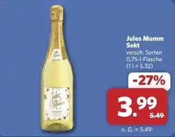 Combi Jules Mumm Sekt Angebot