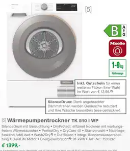 EP Miele Wärmepumpentrockner TK 510 I WP Angebot