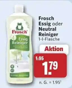 Combi Frosch Essig oder Neutral Reiniger Angebot