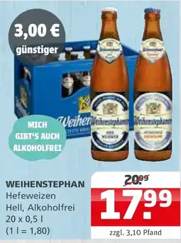 Getränke Quelle WEIHENSTEPHAN Hefeweizen Hell, Alkoholfrei Angebot