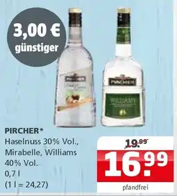 Getränke Quelle Pircher Haselnuss Mirabelle Williams Angebot