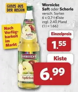 Combi Wernicke Saft oder Schorle Angebot