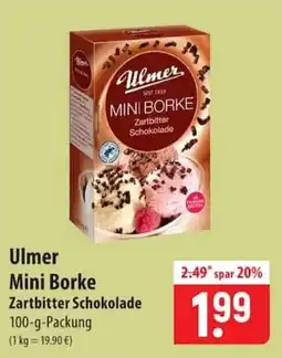 Famila Nord Ost Ulmer Mini Borke Zartbitter Schokolade Angebot
