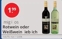 Sagasser Rotwein oder Weißwein IMIGLIKOS Angebot