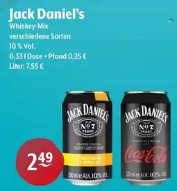 Getränke Hoffmann Jack Daniel's Whiskey-Mix Angebot