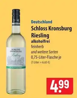 Famila Nord Ost Schloss Kronsburg Riesling alkoholfrei Angebot