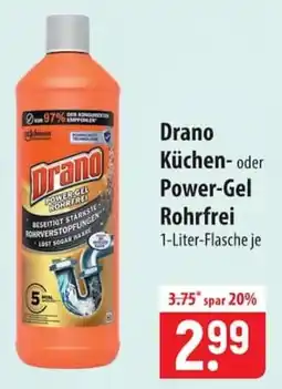 Famila Nord Ost Drano Küchen- oder Power-Gel Rohrfrei Angebot
