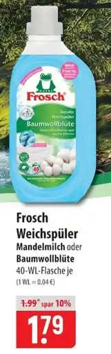 Famila Nord Ost Frosch Weichspüler Mandelmilch oder Baumwollblüte Angebot