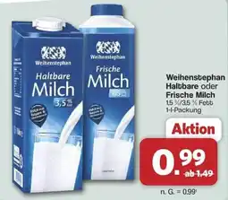 Famila Nord West Weihenstephan Haltbare Milch Angebot