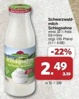 Famila Nord West Schwarzwaldmilch Schlagsahne Angebot