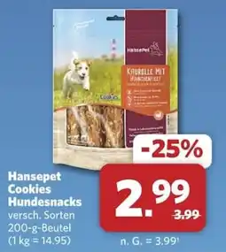 Combi Hansepet Cookies Hundesnacks Angebot