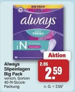 Famila Nord West Always Slipeinlagen Angebot