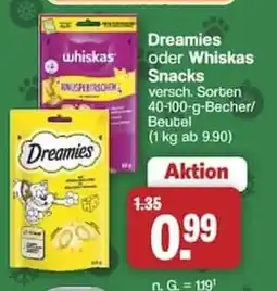 Famila Nord West Dreamies oder Whiskas Snacks Angebot