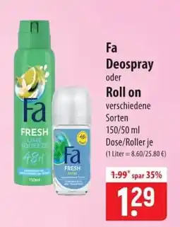 Famila Nord Ost Fa Deospray oder Roll on Angebot