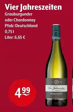 Getränke Hoffmann Vier Jahreszeiten Chardonnay Angebot