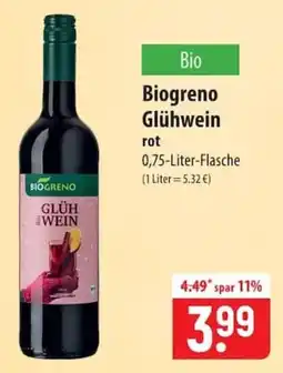 Famila Nord Ost Biogreno Glühwein rot Angebot