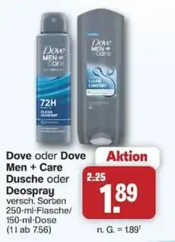 Famila Nord West Dove Men + Care Dusche oder Deospray Angebot
