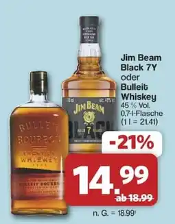 Famila Nord West Jim Beam Black 7Y oder Bulleit Whiskey Angebot
