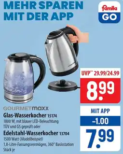 Famila Nord Ost GOURMETmaxx Glas-Wasserkocher Angebot