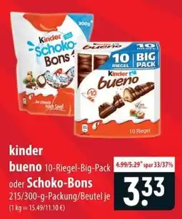 Famila Nord Ost kinder bueno 10-Riegel-Big-Pack oder Schoko-Bons Angebot