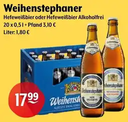 Getränke Hoffmann Weihenstephaner Hefeweissbier oder Hefeweissbier Alkoholfrei Angebot