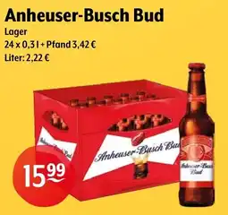 Getränke Hoffmann Anheuser-Busch Bud Lager Angebot