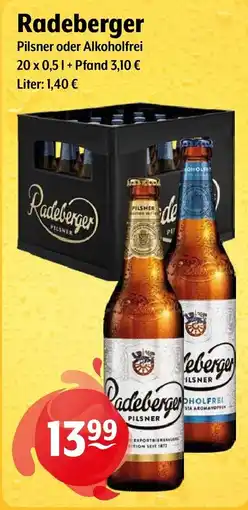 Getränke Hoffmann Radeberger Pilsner oder Alkoholfrei Angebot
