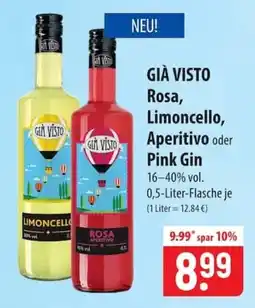 Famila Nord Ost GIÀ VISTO Rosa, Limoncello, Aperitivo oder Pink Gin Angebot