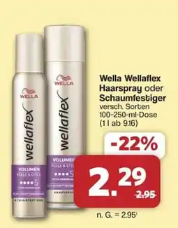 Famila Nord West Wella Wellaflex Haarspray oder Schaumfestiger Angebot